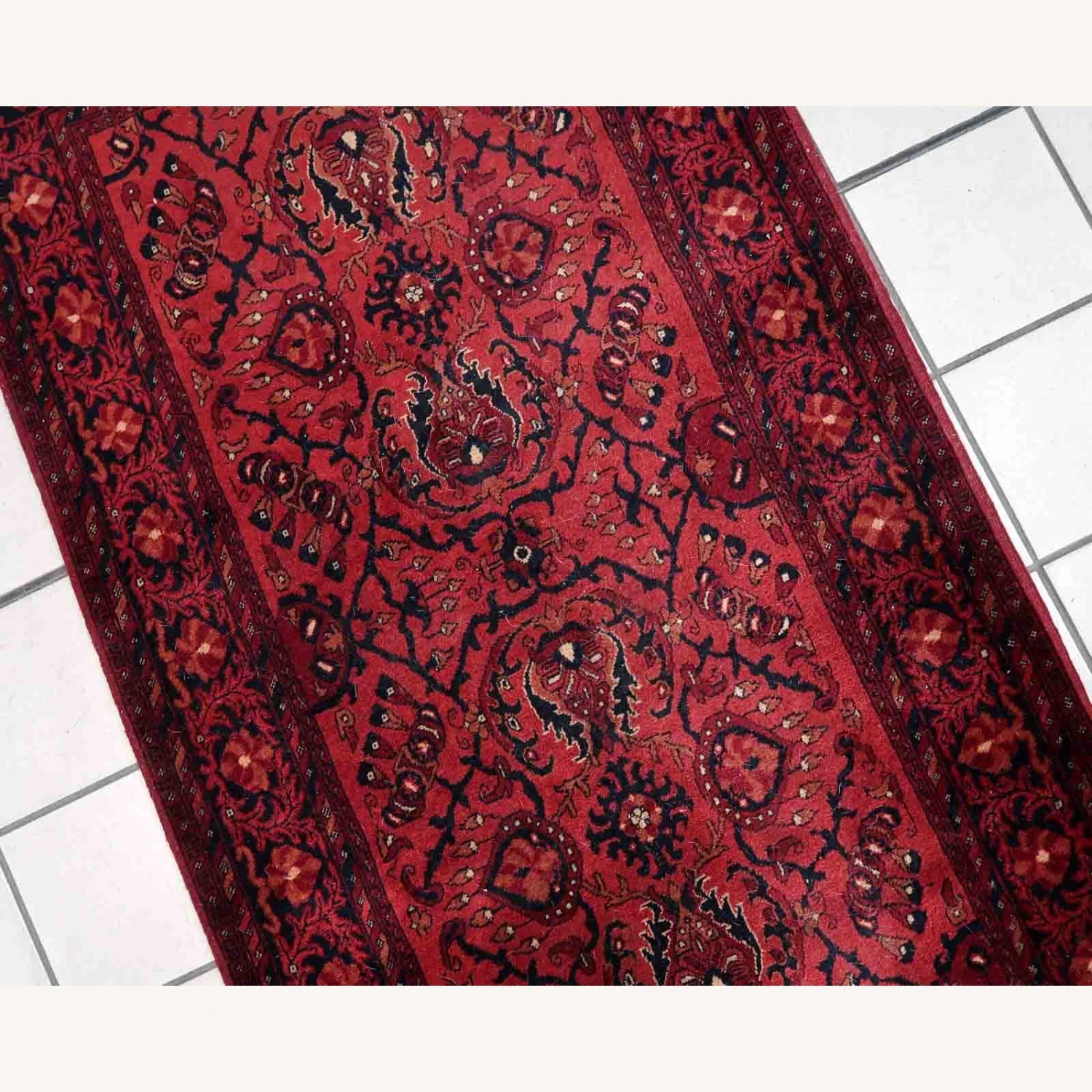 Handmade Vintage Afghan Ersari Runner 8 Handmade Vintage Afghan Ersari Runner - Image 6