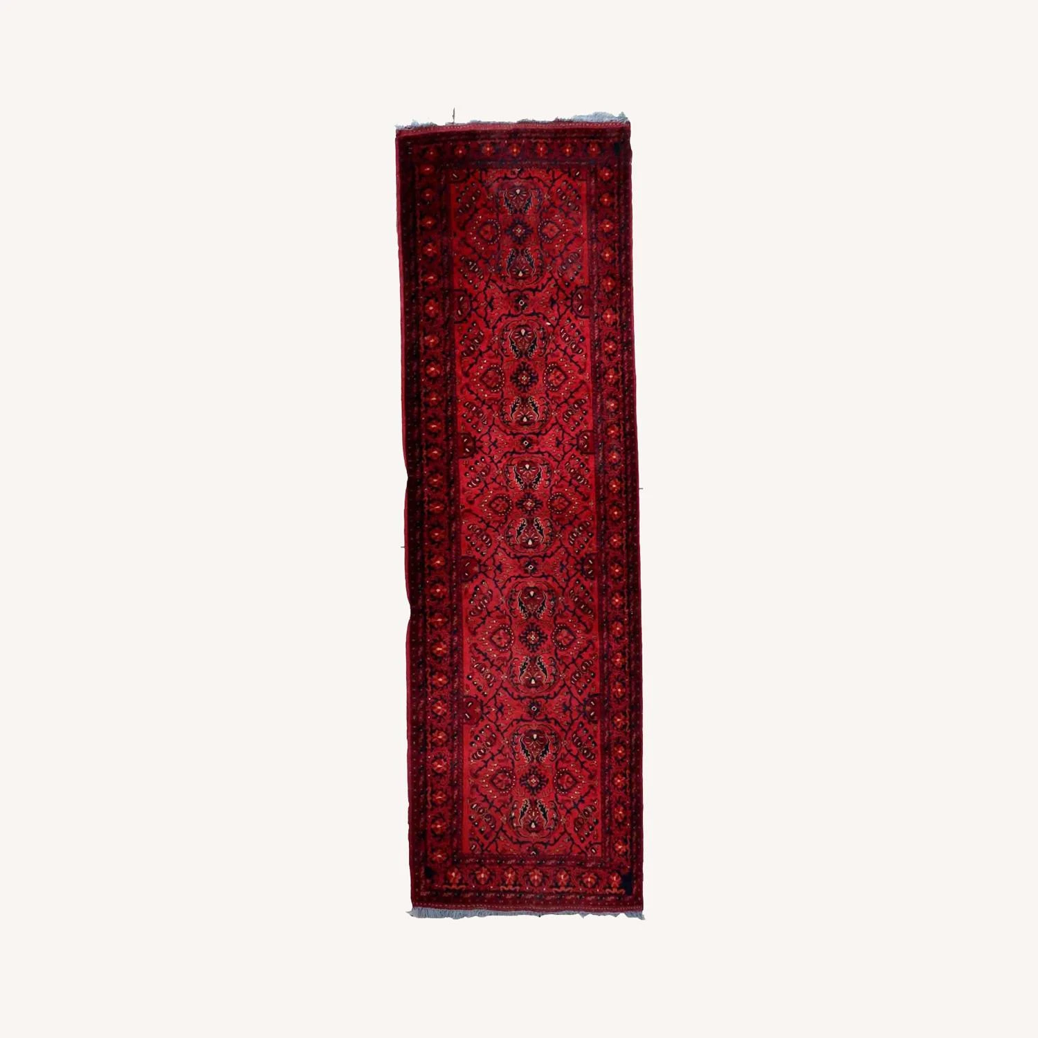 Handmade Vintage Afghan Ersari Runner 9 Handmade Vintage Afghan Ersari Runner - Image 7