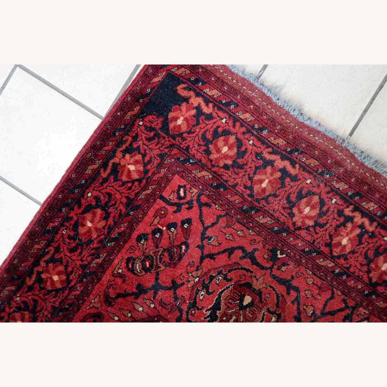 Handmade Vintage Afghan Ersari Runner 13 Handmade Vintage Afghan Ersari Runner - Image 11