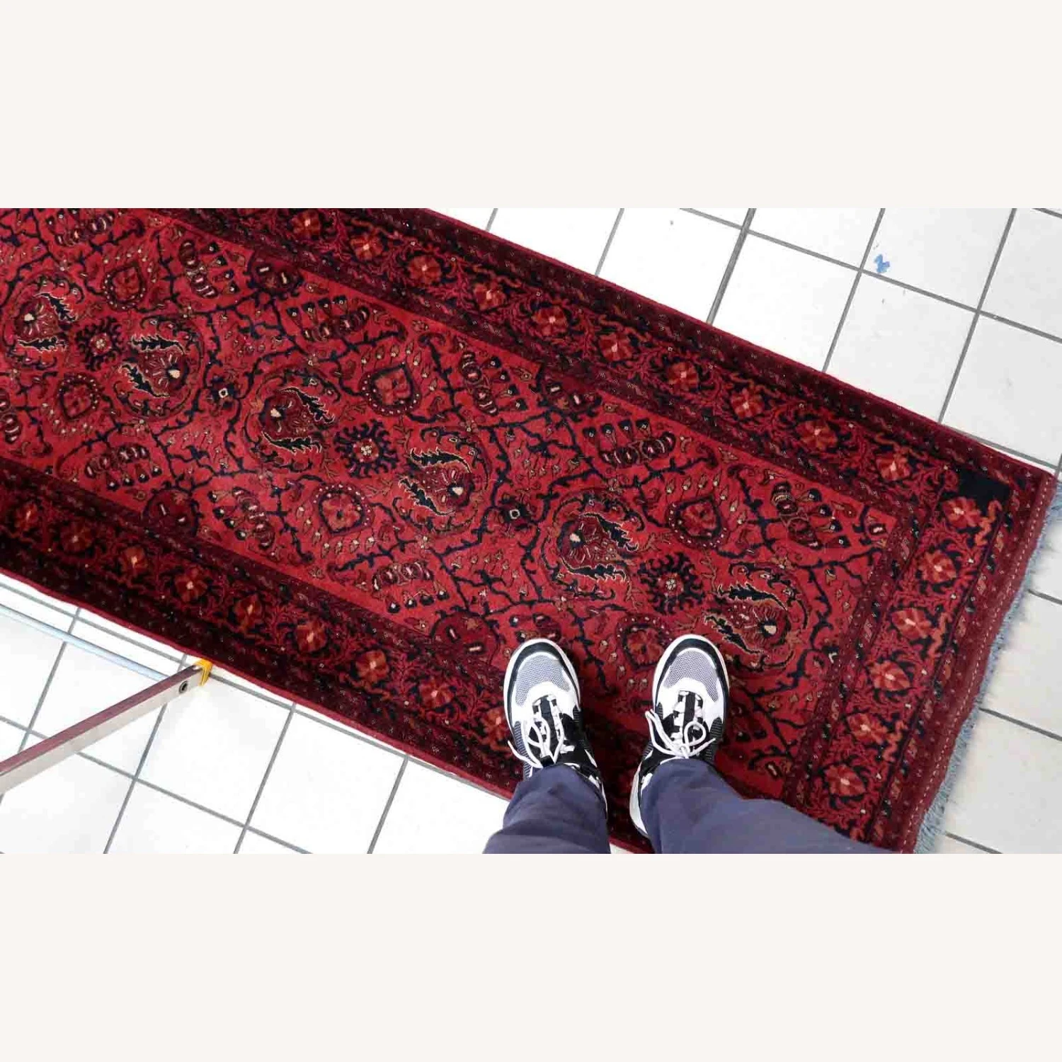 Handmade Vintage Afghan Ersari Runner 15 Handmade Vintage Afghan Ersari Runner - Image 13