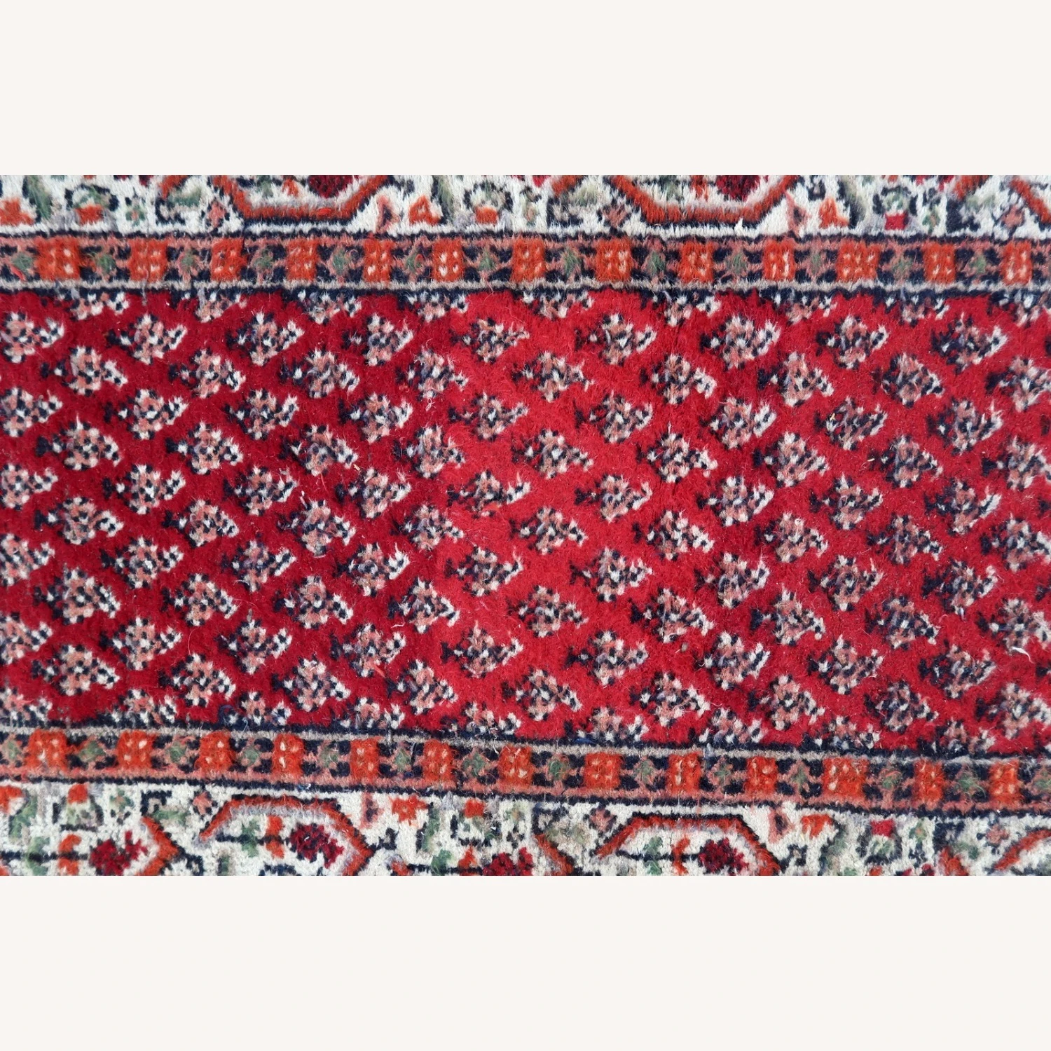 Handmade Vintage Indian Seraband Rug 12 Handmade Vintage Indian Seraband Rug - Image 10
