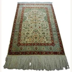 Handmade Vintage Turkish Hereke Silk Prayer Rug -Othe Furniture Shop 1500 1500 frame 0 4186