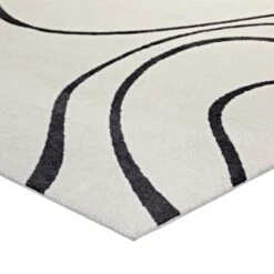 Other 5x8 Area Rug In Abstract Swirl Ivory & Charcoal -Othe Furniture Shop 1500 1500 frame 0 4224