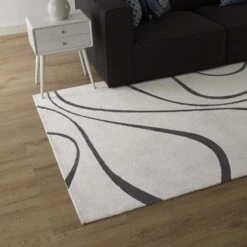 Other 5x8 Area Rug In Abstract Swirl Ivory & Charcoal -Othe Furniture Shop 1500 1500 frame 0 4228