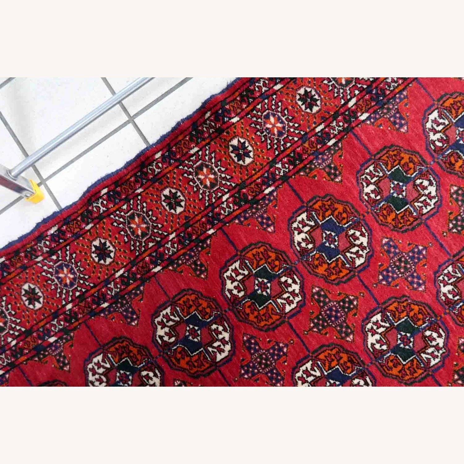 Handmade Vintage Turkmen Tekke Rug 14 Handmade Vintage Turkmen Tekke Rug - Image 12