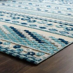 Other 5x8 Area Rug In Ivory & Blue Abstract Lattice 16 Other 5x8 Area Rug In Ivory & Blue Abstract Lattice -Othe Furniture Shop 1500 1500 frame 0 4248