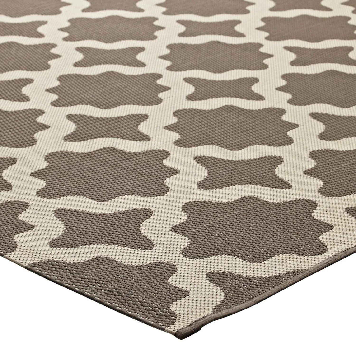 Other 8x10 Area Rug In Light & Dark Beige Trellis 10 Other 8x10 Area Rug In Light & Dark Beige Trellis - Image 8