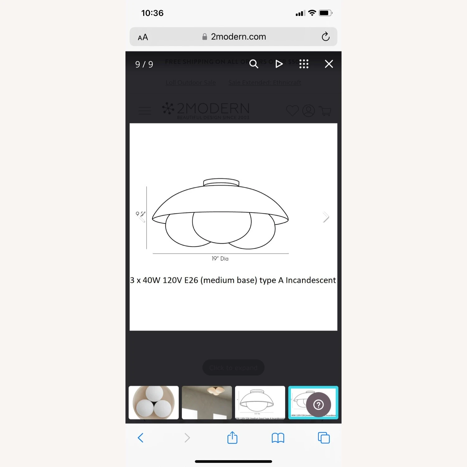 Glaze Flush Mount Ceramic Light 6 Glaze Flush Mount Ceramic Light - Image 4