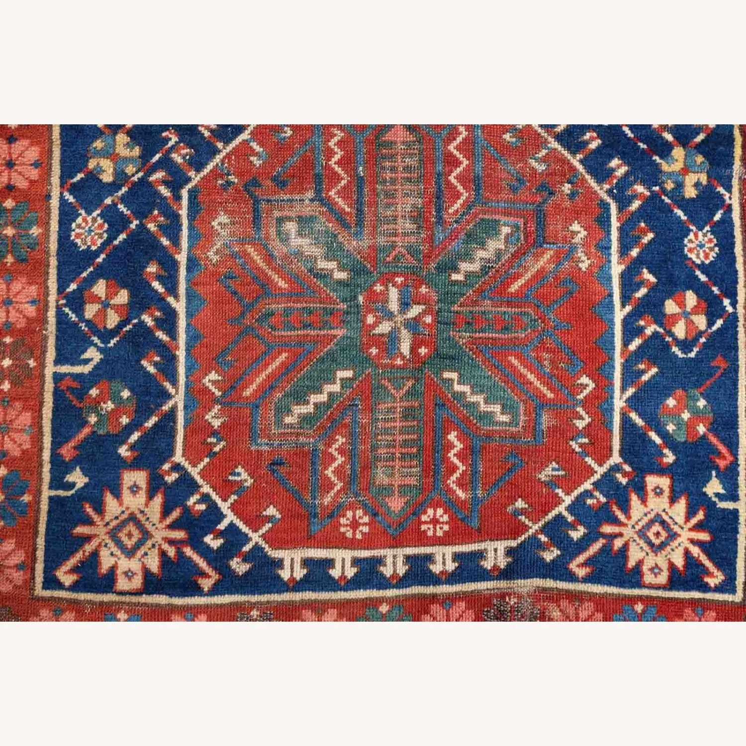 Handmade Antique Caucasian Shirvan Rug 10 Handmade Antique Caucasian Shirvan Rug - Image 8