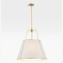 Rejuvenation Conical Drum Pendant Light (Brass)