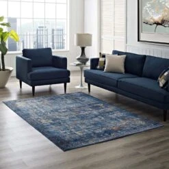 Other 8x10 Area Rug In Dark Blue Floral Lattice Pattern -Othe Furniture Shop 1500 1500 frame 0 4497