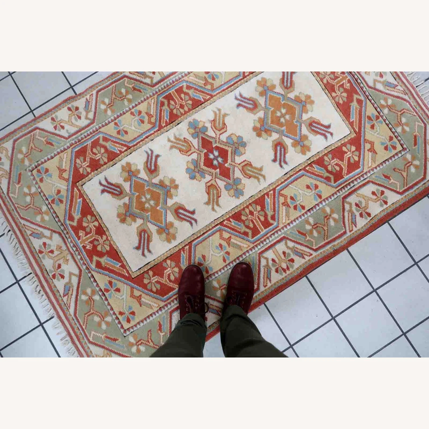 Handmade Vintage Turkish Kars Rug 12 Handmade Vintage Turkish Kars Rug - Image 10