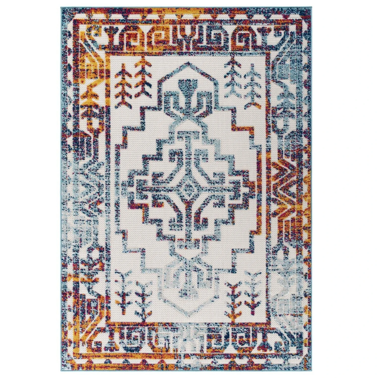 Other 8x10 Area Rug In Multicolored Aztec Design Finish 8 Other 8x10 Area Rug In Multicolored Aztec Design Finish - Image 6