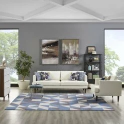 Other 8x10 Area Rug In 3-Color Triangle Mosaic Pattern 12 Other 8x10 Area Rug In 3-Color Triangle Mosaic Pattern -Othe Furniture Shop 1500 1500 frame 0 4564