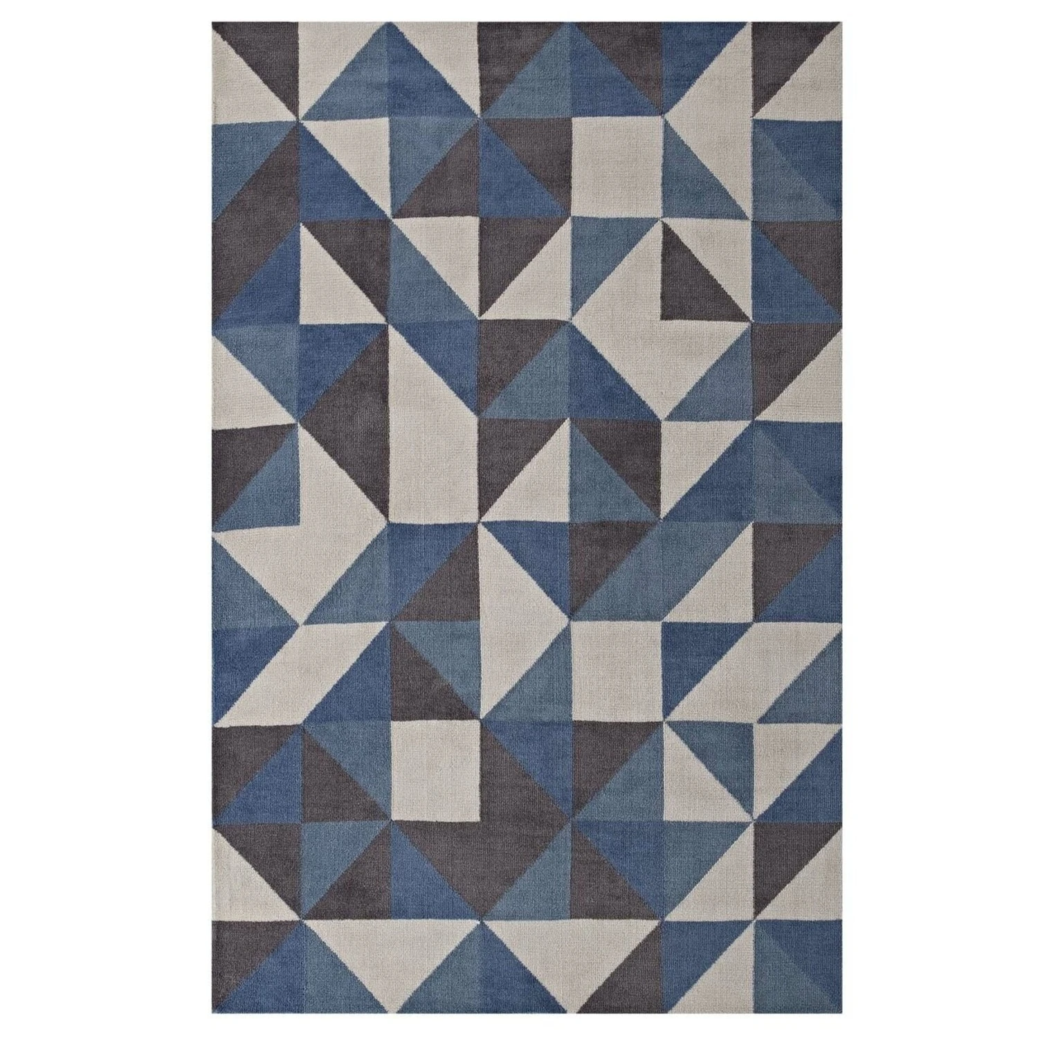 Other 8x10 Area Rug In 3-Color Triangle Mosaic Pattern 9 Other 8x10 Area Rug In 3-Color Triangle Mosaic Pattern - Image 7