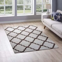 Other 5x8 Area Rug In Brown & Gray Tight Low Pile Weave -Othe Furniture Shop 1500 1500 frame 0 4593
