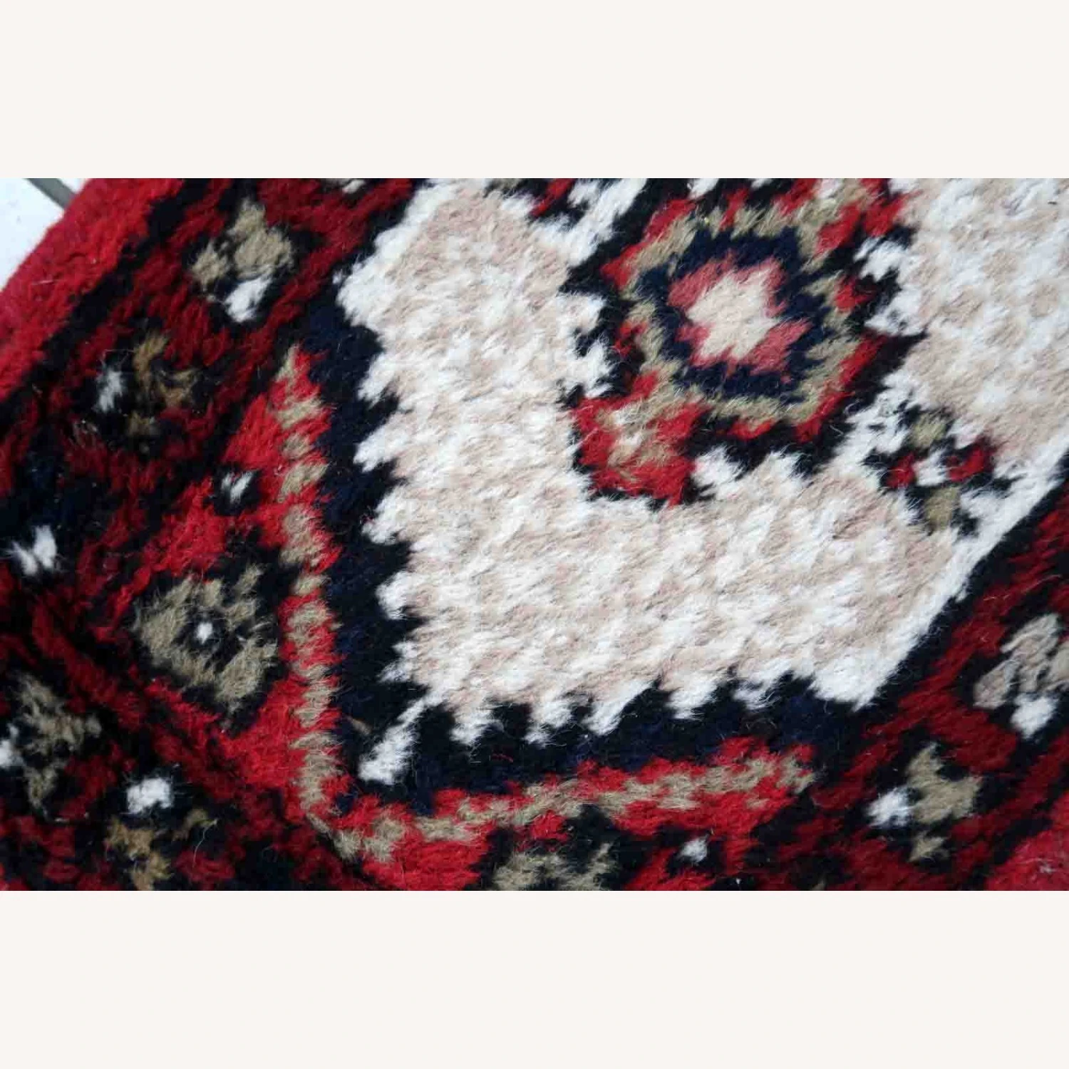 Handmade Vintage Persian Hamadan Mat 9 Handmade Vintage Persian Hamadan Mat - Image 7