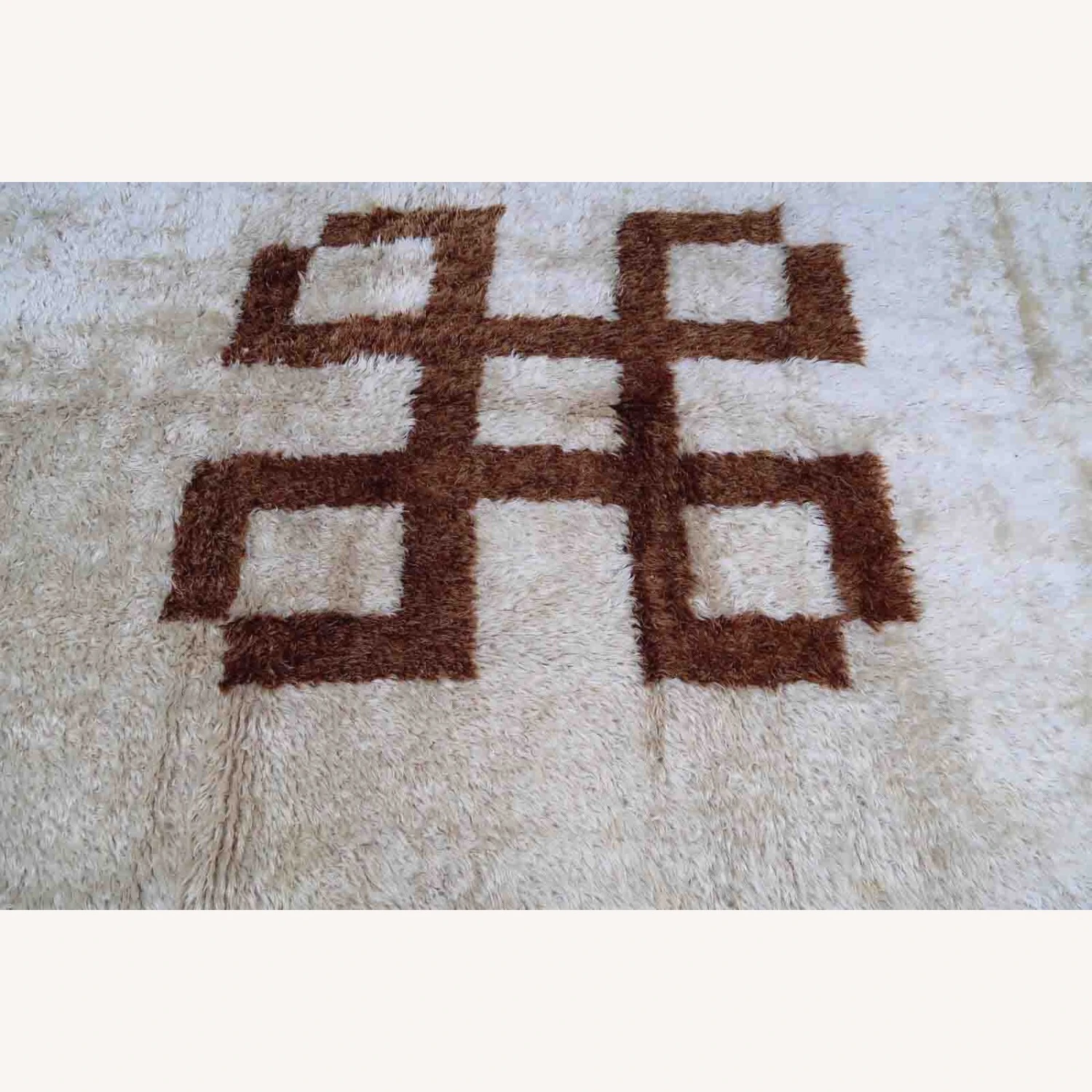 Handmade Vintage Madagascar Angora Rug 8 Handmade Vintage Madagascar Angora Rug - Image 6