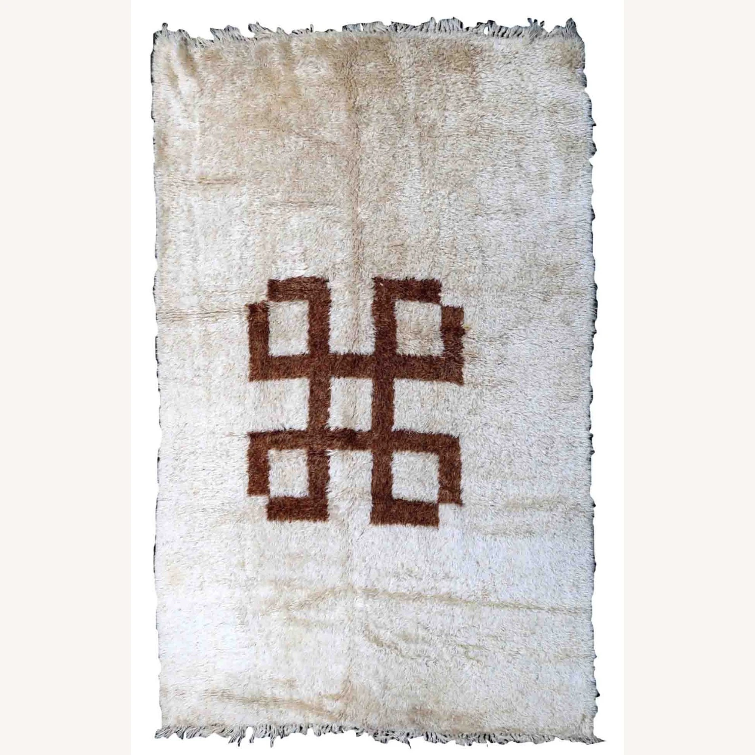 Handmade Vintage Madagascar Angora Rug 9 Handmade Vintage Madagascar Angora Rug - Image 7