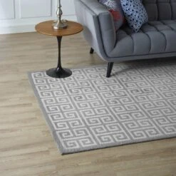 Other 5x8 Area Rug In White & Light Gray Greek Design -Othe Furniture Shop 1500 1500 frame 0 4778