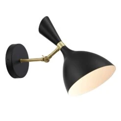 Other Wall Sconce In Black Round Powder-Coated Shade -Othe Furniture Shop 1500 1500 frame 0 478