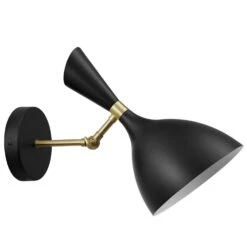 Other Wall Sconce In Black Round Powder-Coated Shade -Othe Furniture Shop 1500 1500 frame 0 479
