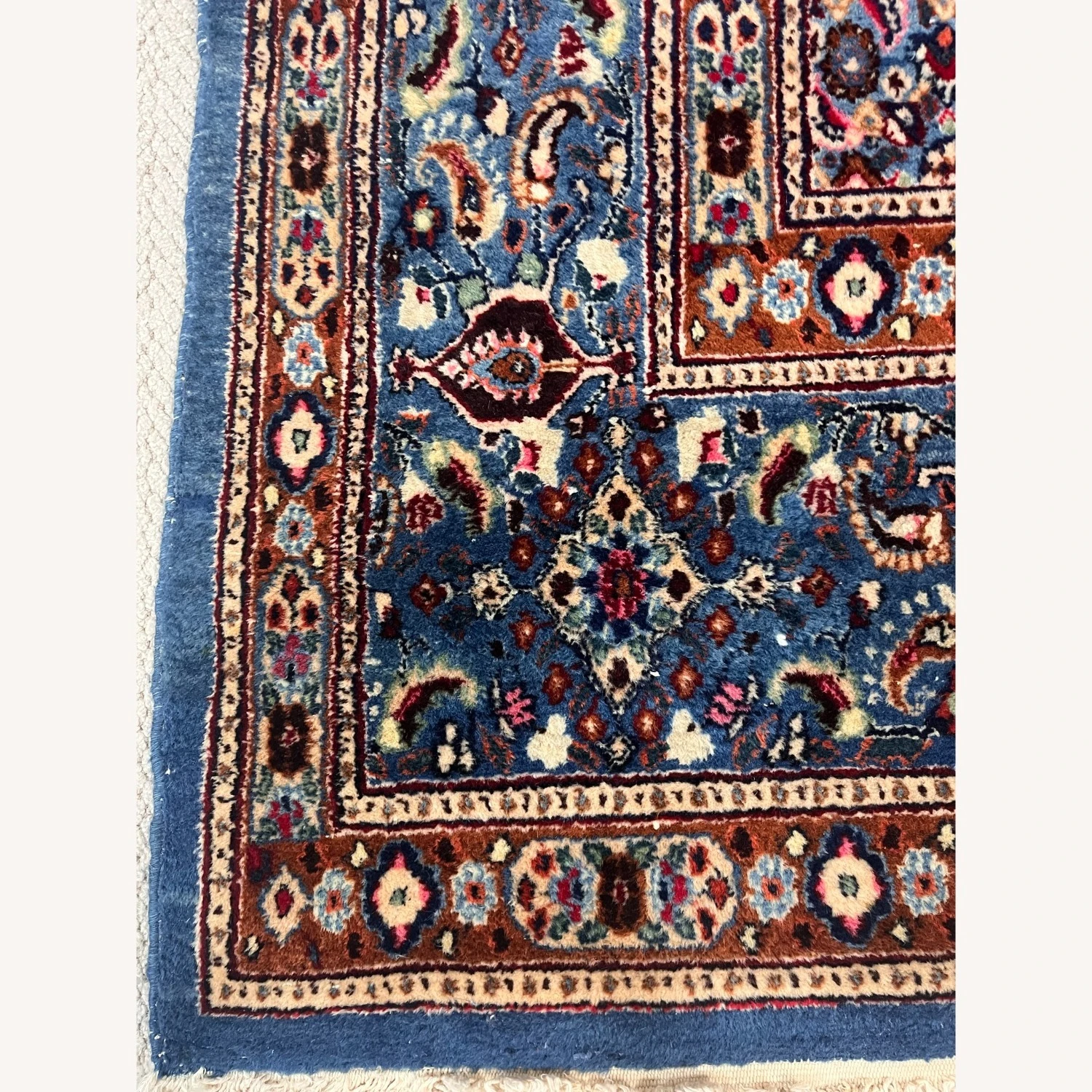 Handcrafted Vintage Fine Wool Mood Rug 10 Handcrafted Vintage Fine Wool Mood Rug - Image 8
