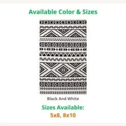 Other 5x8 Area Rug In Geometric Pattern Black & White 16 Other 5x8 Area Rug In Geometric Pattern Black & White -Othe Furniture Shop 1500 1500 frame 0 4812