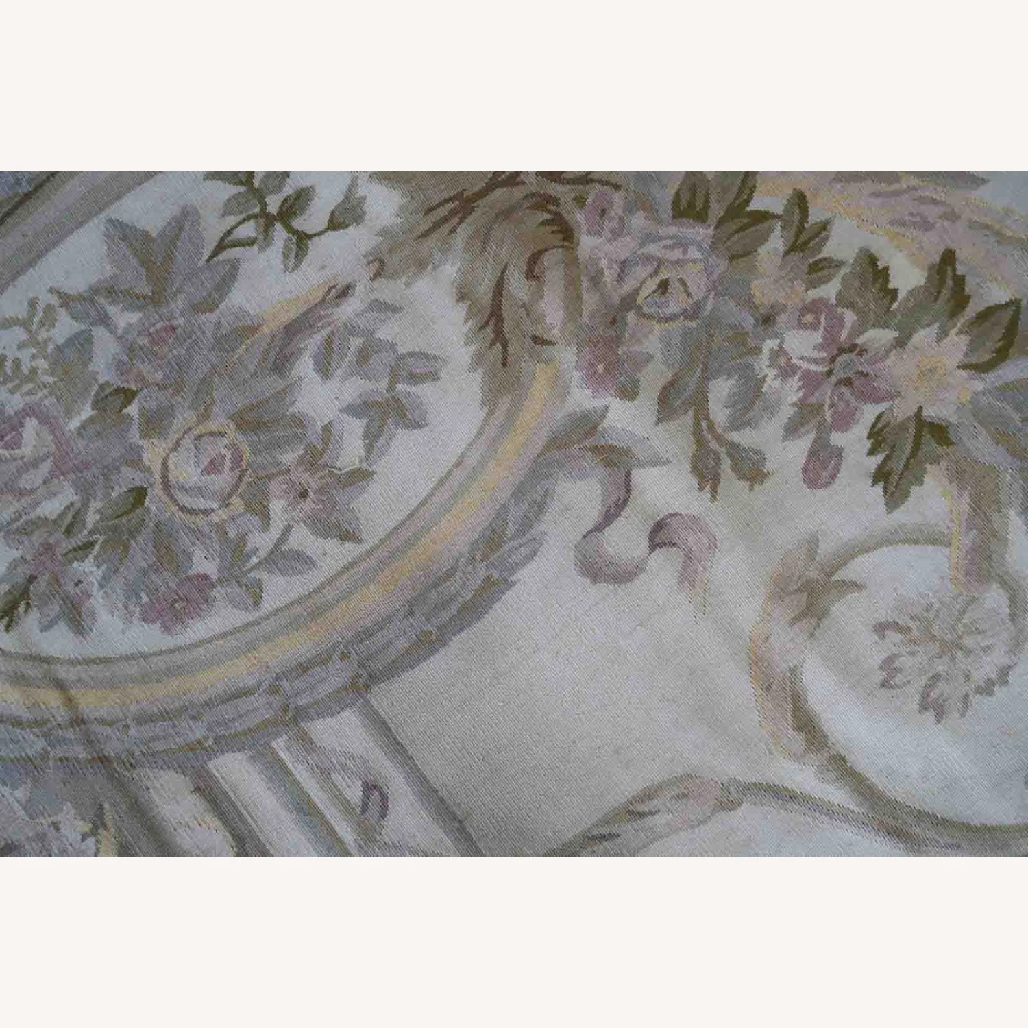 Handmade Vintage French Aubusson Rug 4 Handmade Vintage French Aubusson Rug - Image 2