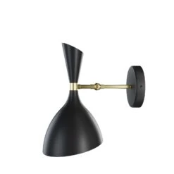 Other Wall Sconce In Black Round Powder-Coated Shade -Othe Furniture Shop 1500 1500 frame 0 483