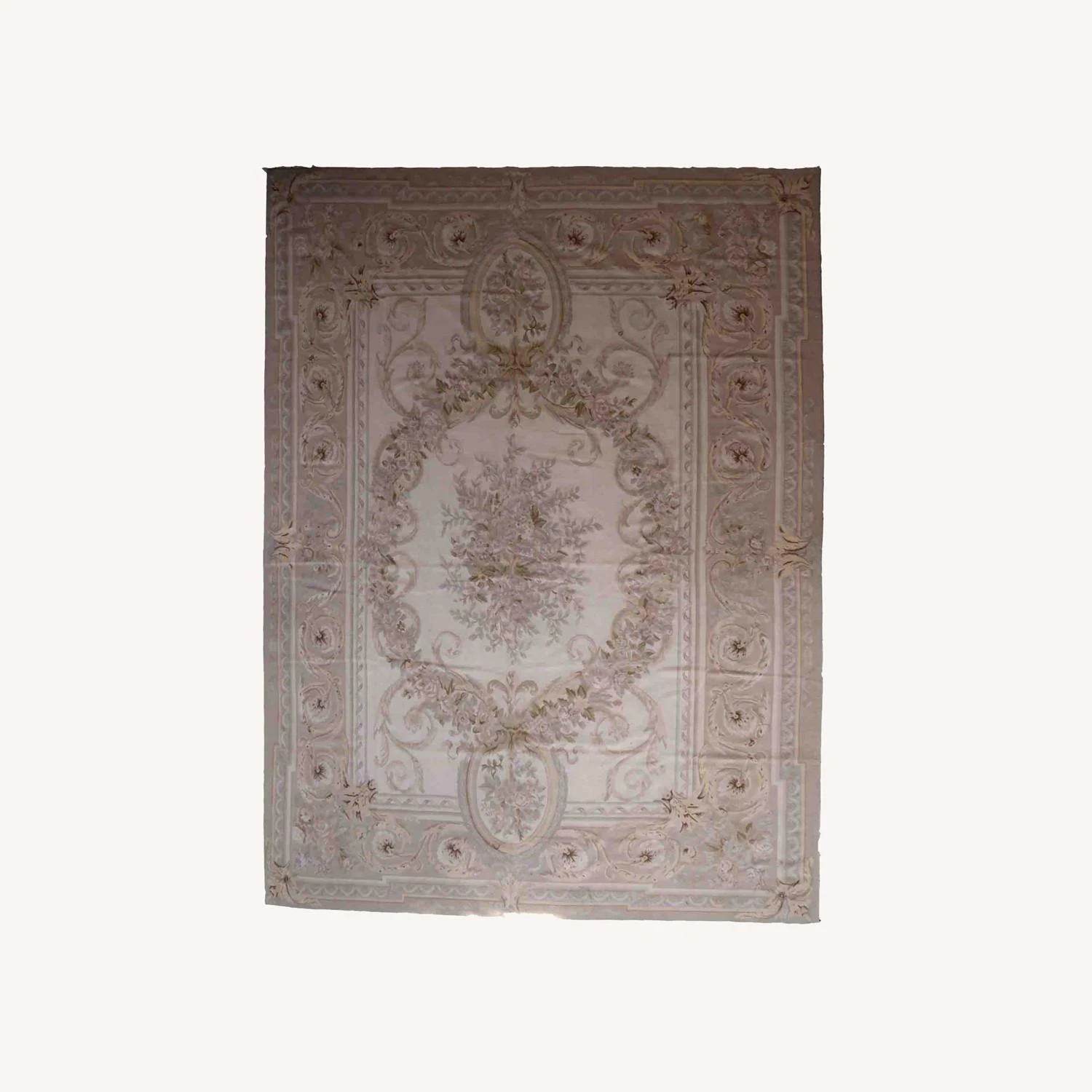 Handmade Vintage French Aubusson Rug 11 Handmade Vintage French Aubusson Rug - Image 9