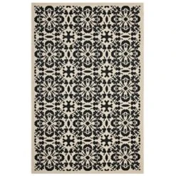 Other 8x10 Area Rug In Black & Beige Floral Trellis -Othe Furniture Shop 1500 1500 frame 0 4898