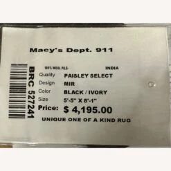 Macy's Paisley Select One Of A Kind Area Rug -Othe Furniture Shop 1500 1500 frame 0 4916