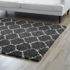 Other 5x8 Area Rug In Dark Gray & Ivory Moroccan Trellis 16 Other 5x8 Area Rug In Dark Gray & Ivory Moroccan Trellis -Othe Furniture Shop 1500 1500 frame 0 4929