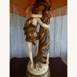 Other C. 1950 Plaster Hand Painted Table Lamp -Othe Furniture Shop 1500 1500 frame 0 495