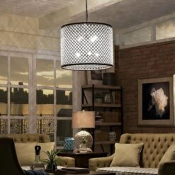 Other Chandelier In Rust-Tinted Steel W/ Crystal Beads -Othe Furniture Shop 1500 1500 frame 0 5