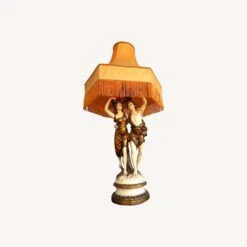 Other C. 1950 Plaster Hand Painted Table Lamp -Othe Furniture Shop 1500 1500 frame 0 500