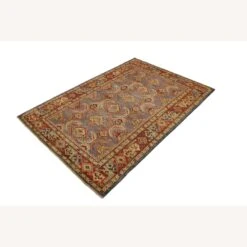 Arshs Fine Rugs Kazak Garish Cyril Lt. Blue/Rust Wool Rug