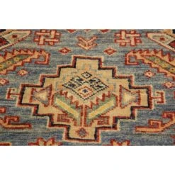 Arshs Fine Rugs Kazak Garish Cyril Lt. Blue/Rust Wool Rug -Othe Furniture Shop 1500 1500 frame 0 5022