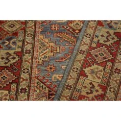 Arshs Fine Rugs Kazak Garish Cyril Lt. Blue/Rust Wool Rug -Othe Furniture Shop 1500 1500 frame 0 5023