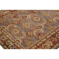 Arshs Fine Rugs Kazak Garish Cyril Lt. Blue/Rust Wool Rug -Othe Furniture Shop 1500 1500 frame 0 5024