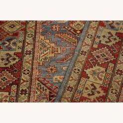 Arshs Fine Rugs Kazak Garish Cyril Lt. Blue/Rust Wool Rug -Othe Furniture Shop 1500 1500 frame 0 5025