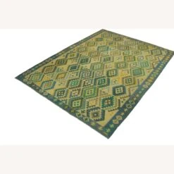 Arshs Fine Rugs Melusine Blue/Tan Hand-Woven Kilim Wool Rug -Othe Furniture Shop 1500 1500 frame 0 5067