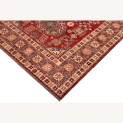 Kazak Garish Hermine Blue/Rust Wool Rug