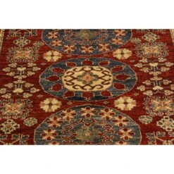 Kazak Garish Hermine Blue/Rust Wool Rug -Othe Furniture Shop 1500 1500 frame 0 5080