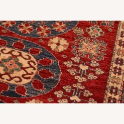 Kazak Garish Hermine Blue/Rust Wool Rug -Othe Furniture Shop 1500 1500 frame 0 5082