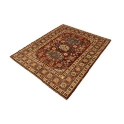 Kazak Garish Hermine Blue/Rust Wool Rug -Othe Furniture Shop 1500 1500 frame 0 5084