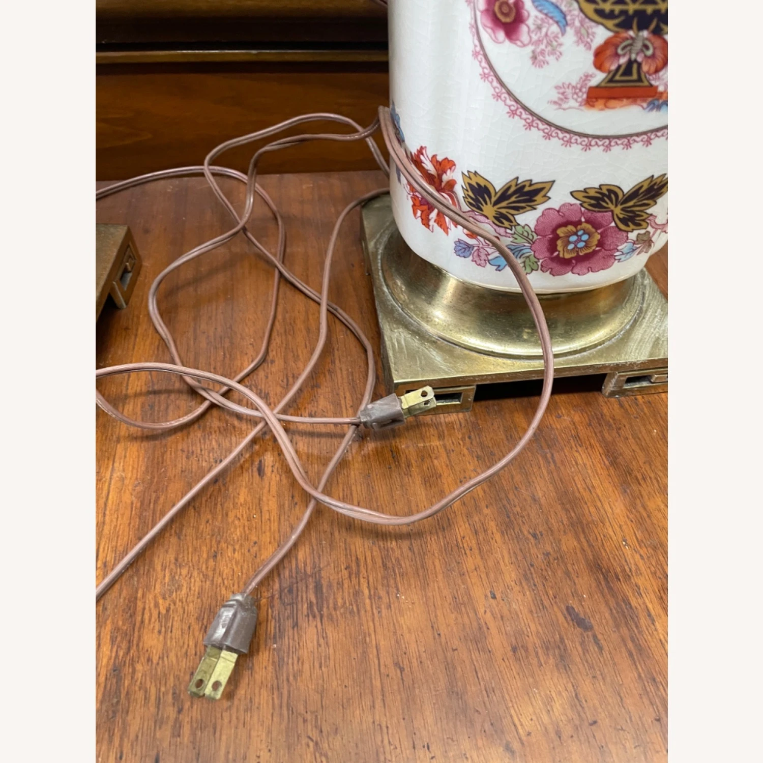 1940s French Chinoiserie Porcelain Lamps 3 1940s French Chinoiserie Porcelain Lamps