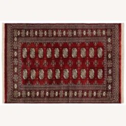 Rustic Bokhara Red/Gray Wool Rug (4'0'' X 5'9'') -Othe Furniture Shop 1500 1500 frame 0 5156