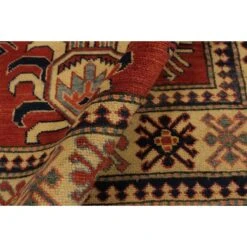 Kazak Garish Karon Rust/Ivory Wool Rug